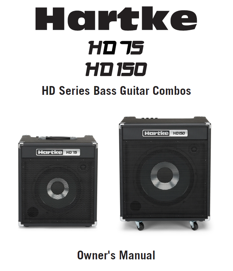【日本語訳】Hartke HD75 HD150 オーナーマニュアル（コンボベースアンプ取扱説明書）のアイキャッチ