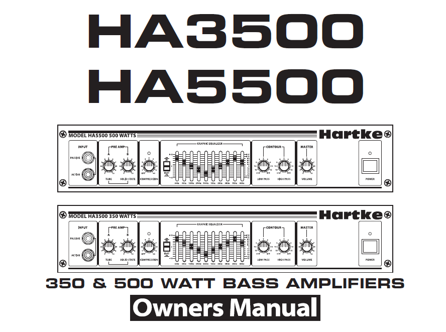 hartke, ha3500, ha5500のマニュアル