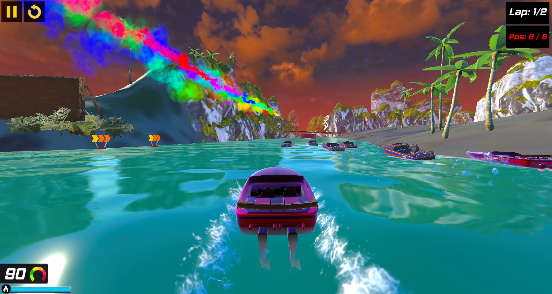 Jet Boat Racingのゲーム画面