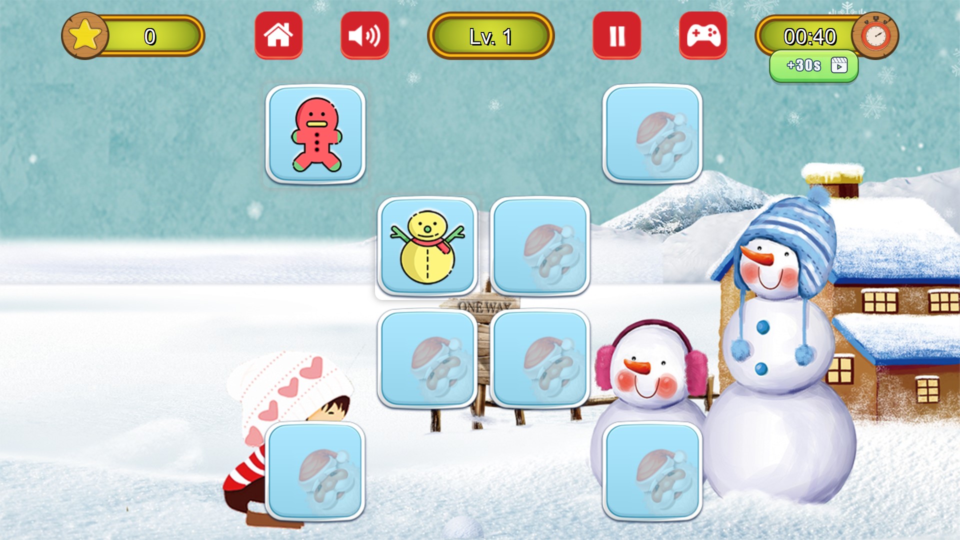 Christmas Memoryのゲーム画面